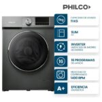 LAV.PHILCO PHLF112DGN 11KG DARK GREY INVERTER 1400RPM